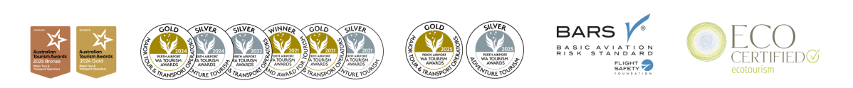 Various certification badges and logos in a row.
