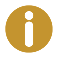 Brown circle with a white lowercase 'i' inside, representing an information icon.